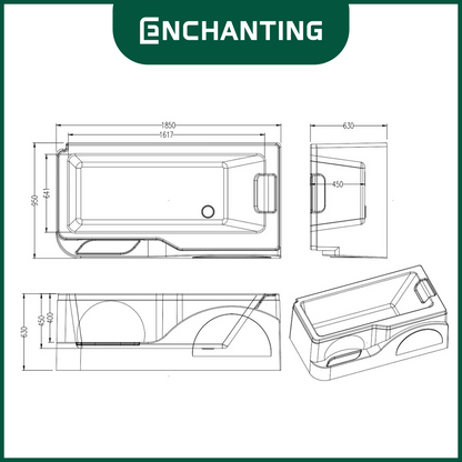 Aesthetic Bathtub Kamar Mandi Europe Enchanting E8617