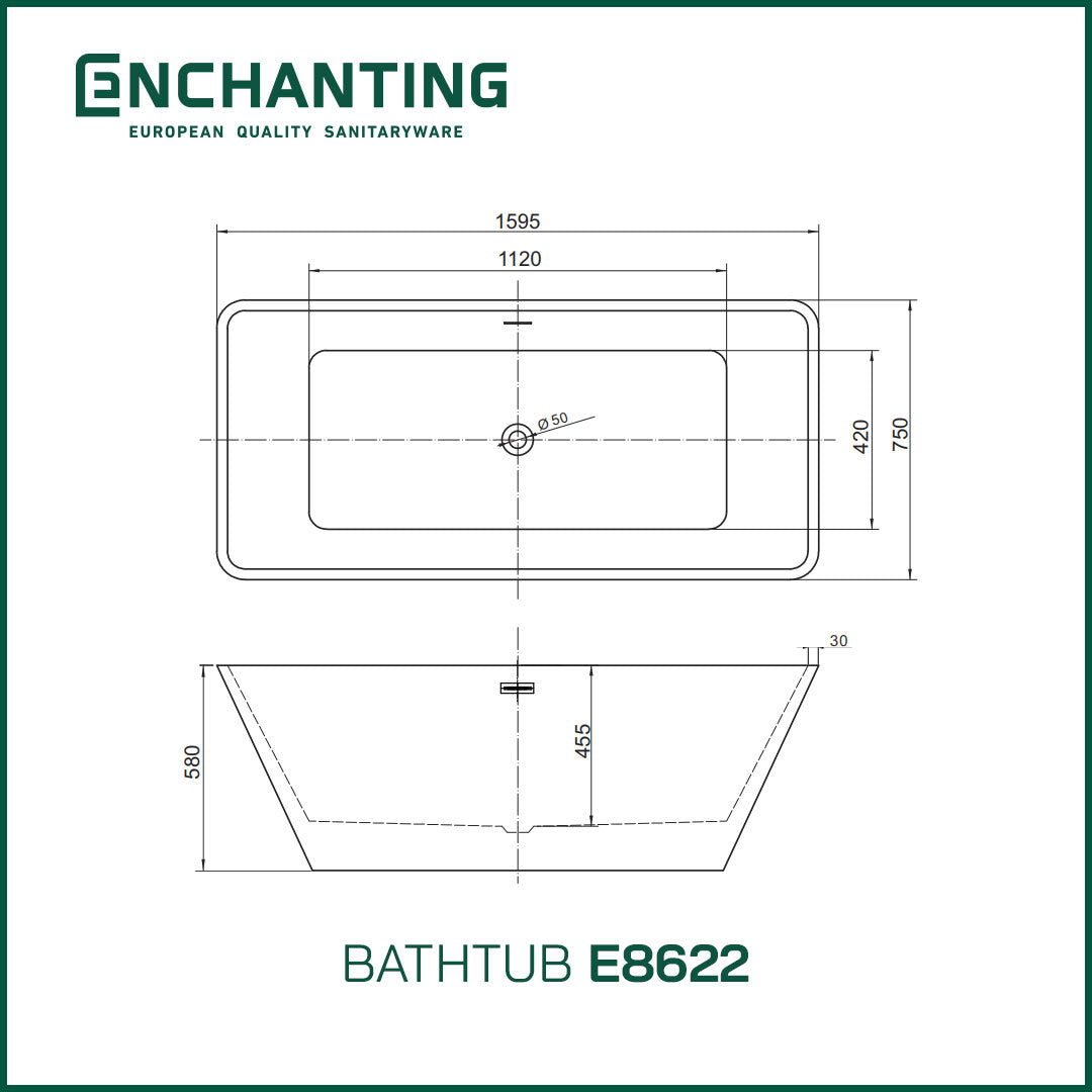 Bathtub Free Standing Kamar Mandi Europe Enchanting BathTub E8622