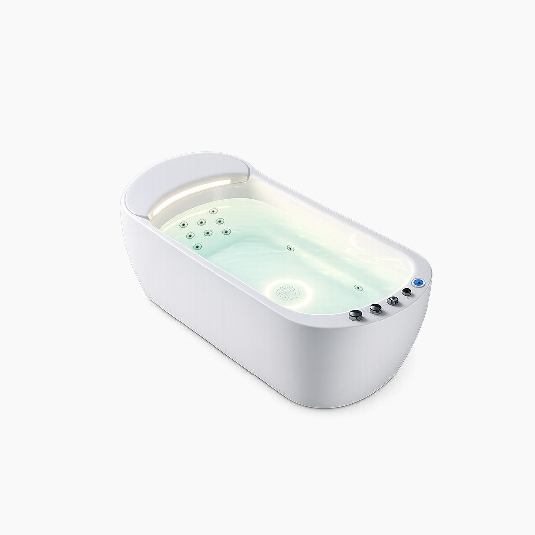 ENCHANTING Bathtub Whirlpool Free Standing LED Kamar Mandi Europe Enchanting Akrilik Luxury Modern E8625