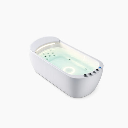ENCHANTING Bathtub Whirlpool Free Standing LED Kamar Mandi Europe Enchanting Akrilik Luxury Modern E8625