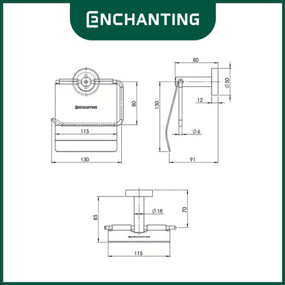 Tissue Holder / Tempat Tissue Kamar Mandi Europe Enchanting E869