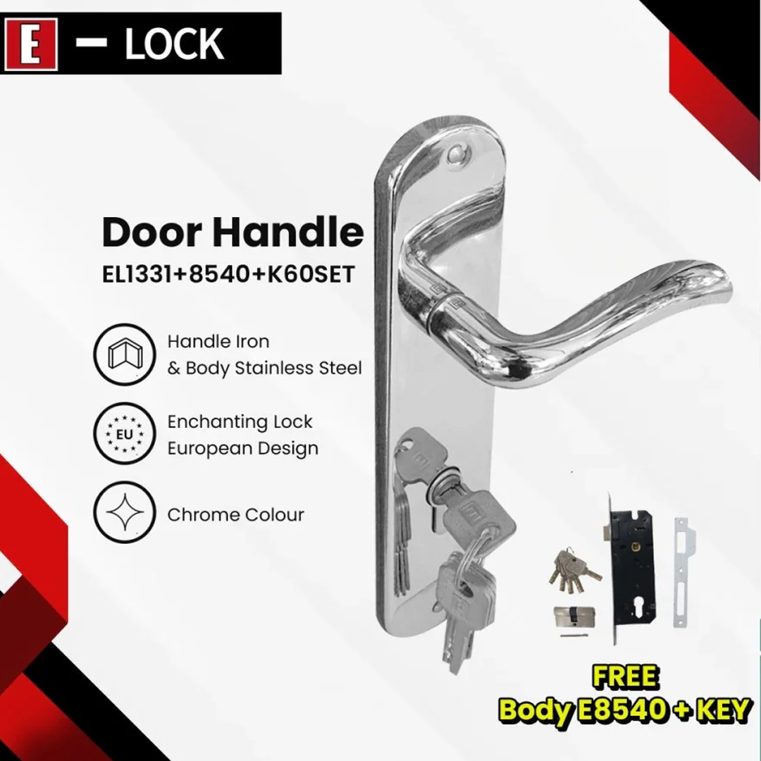 Kunci Pintu Elock Europe Enchanting EL1331+8540+K60SET