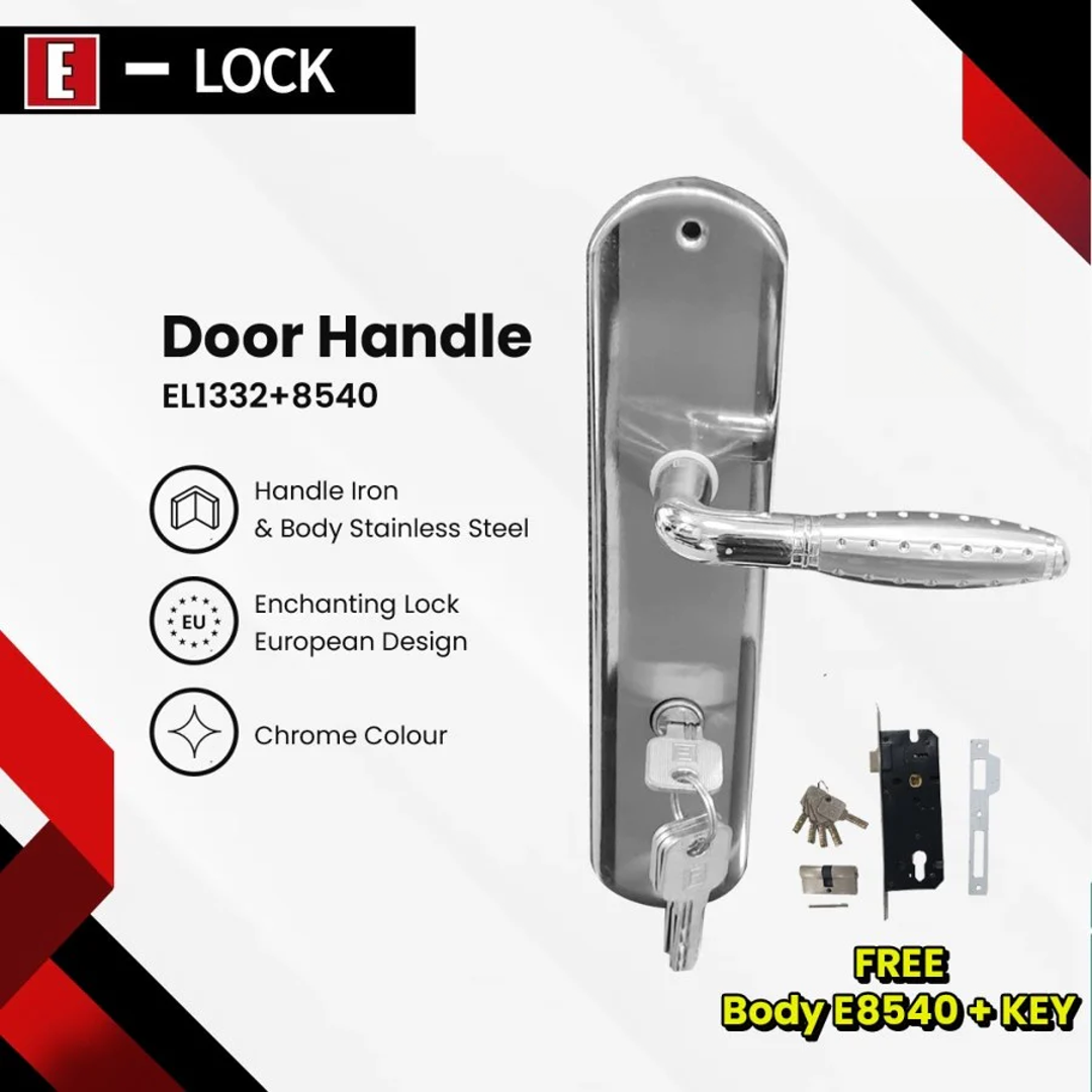Kunci Pintu Elock Europe Enchanting EL1332+8540+K60SET