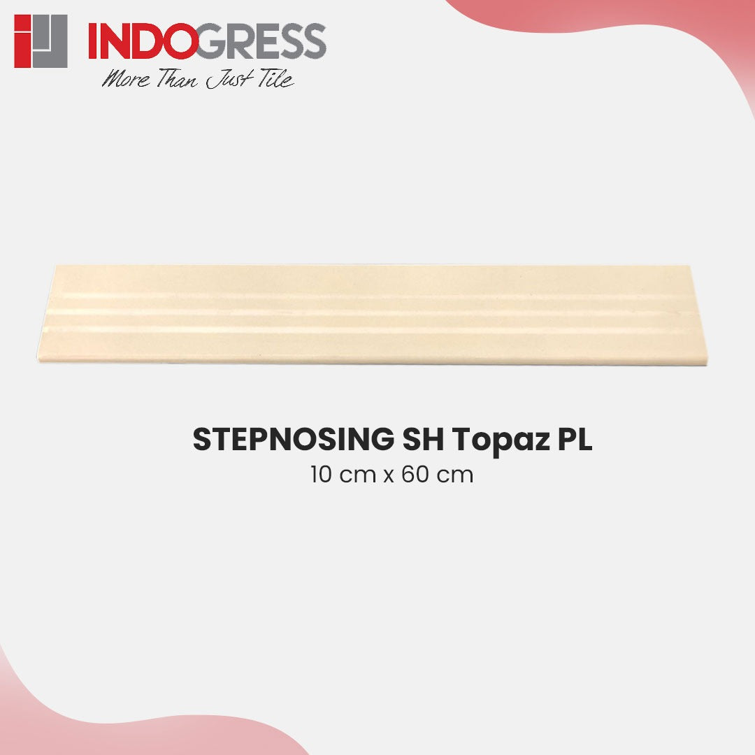 Granite Tile list potongan Engress Polish cream / Indogress Stepnosing
