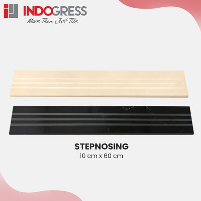 Granite Tile list potongan Engress Polish cream / Indogress Stepnosing