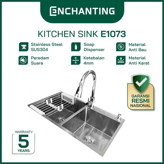 SET Kitchen Sink / Bak Cuci Piring Stainless Steel Europe Enchanting E1073