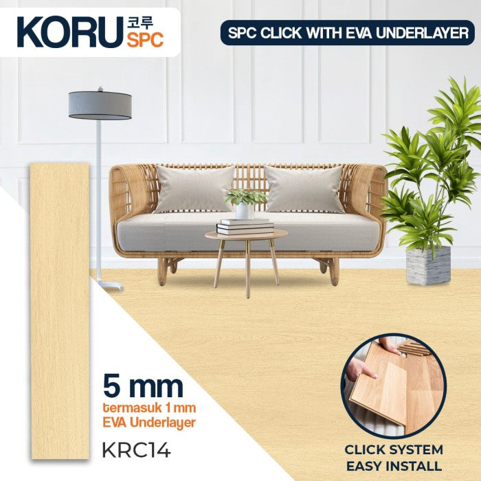 KORU Lantai SPC Click Premium Motif Kayu Korea Parket Klik (DUS)
