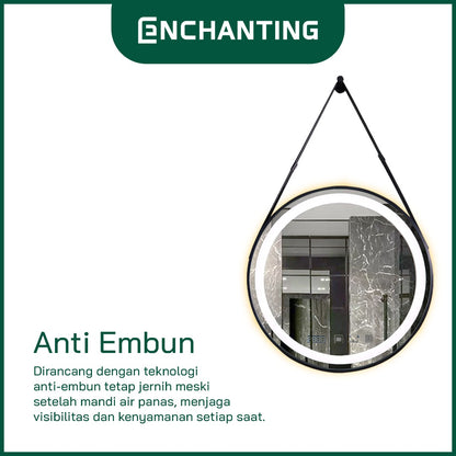 Cermin Bulat LED Digital Kaca Wastafel Europe Enchanting L13 / L14