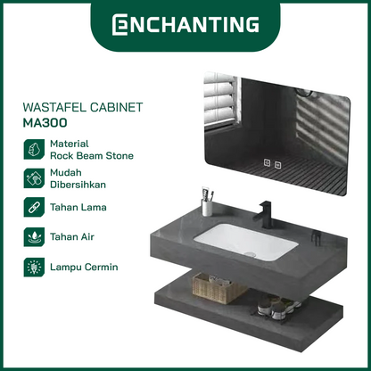 ENCHANTING Wastafel Kabinet Handmade Europe Enchanting Rock Beam Stone MA300 MA301