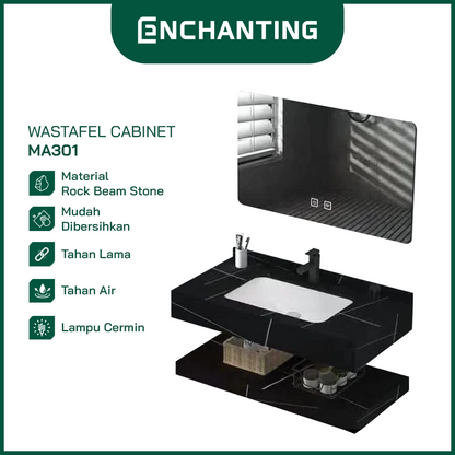 ENCHANTING Wastafel Kabinet Handmade Europe Enchanting Rock Beam Stone MA300 MA301