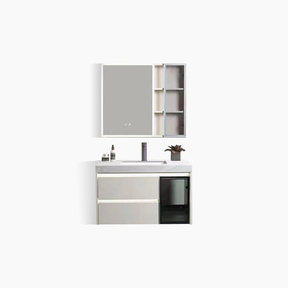 ENCHANTING Wastafel Cabinet Kamar Mandi Cuci Tangan Kabinet Washtafel set komplit PVC Waterproof Modern MA304-80