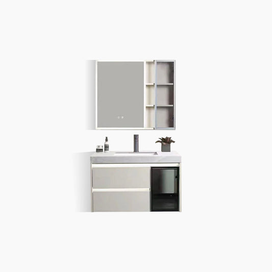 ENCHANTING Wastafel Cabinet Kamar Mandi Cuci Tangan Kabinet Washtafel set komplit PVC Waterproof Modern MA304-80