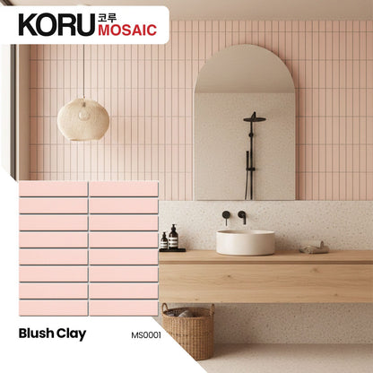 KORU Wallpanel Dinding Mosaic Dekorasi Rumah Modern Strata Series MCM Matt Premium 590mmx180mm Minimalis Harga Per DUS