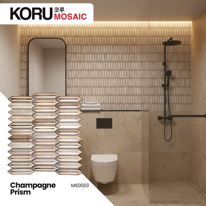 KORU Wallpanel Dinding Mosaic Dekorasi Rumah Modern Jewel Series Shiny Premium 300mmx190mm Minimalis Harga Per DUS