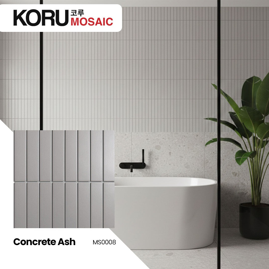 KORU Wallpanel Dinding Mosaic Dekorasi Rumah Modern Strata Series MCM Matt Premium 590mmx180mm Minimalis Harga Per DUS