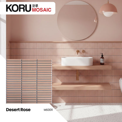 KORU Wallpanel Dinding Mosaic Dekorasi Rumah Modern Line Series MCM Shiny Premium 590mmx180mm Minimalis Harga Per Lembar