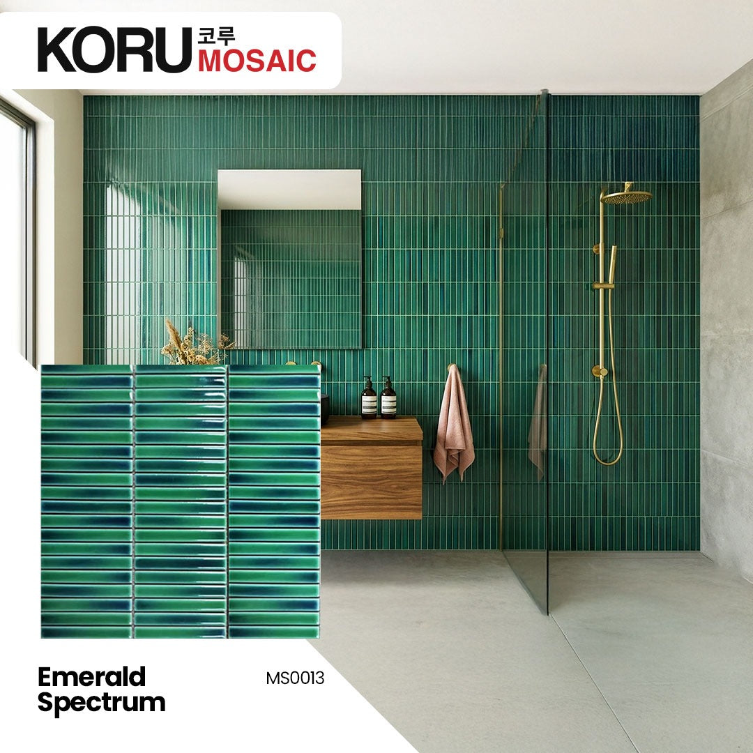 KORU Wallpanel Dinding Mosaic Dekorasi Rumah Modern Line Series MCM Shiny Premium 590mmx180mm Minimalis Harga Per DUS