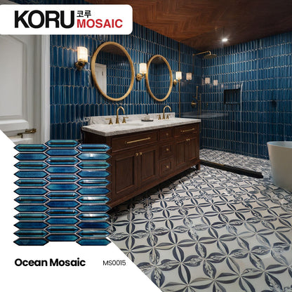 KORU Wallpanel Dinding Mosaic Dekorasi Rumah Modern Jewel Series Shiny Premium 300mmx190mm Minimalis Harga Per DUS
