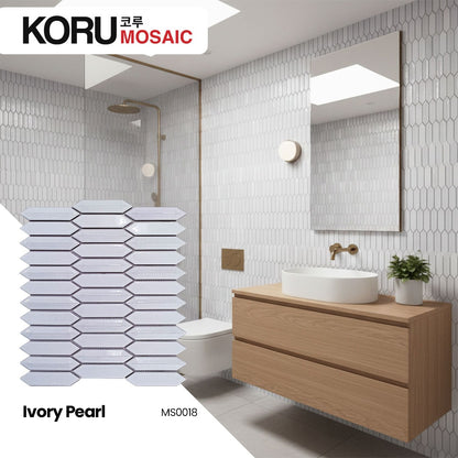KORU Wallpanel Dinding Mosaic Dekorasi Rumah Modern Jewel Series Shiny Premium 300mmx190mm Minimalis Harga Per Lembar / Granite Tile 60x60 Engress Polish Es006