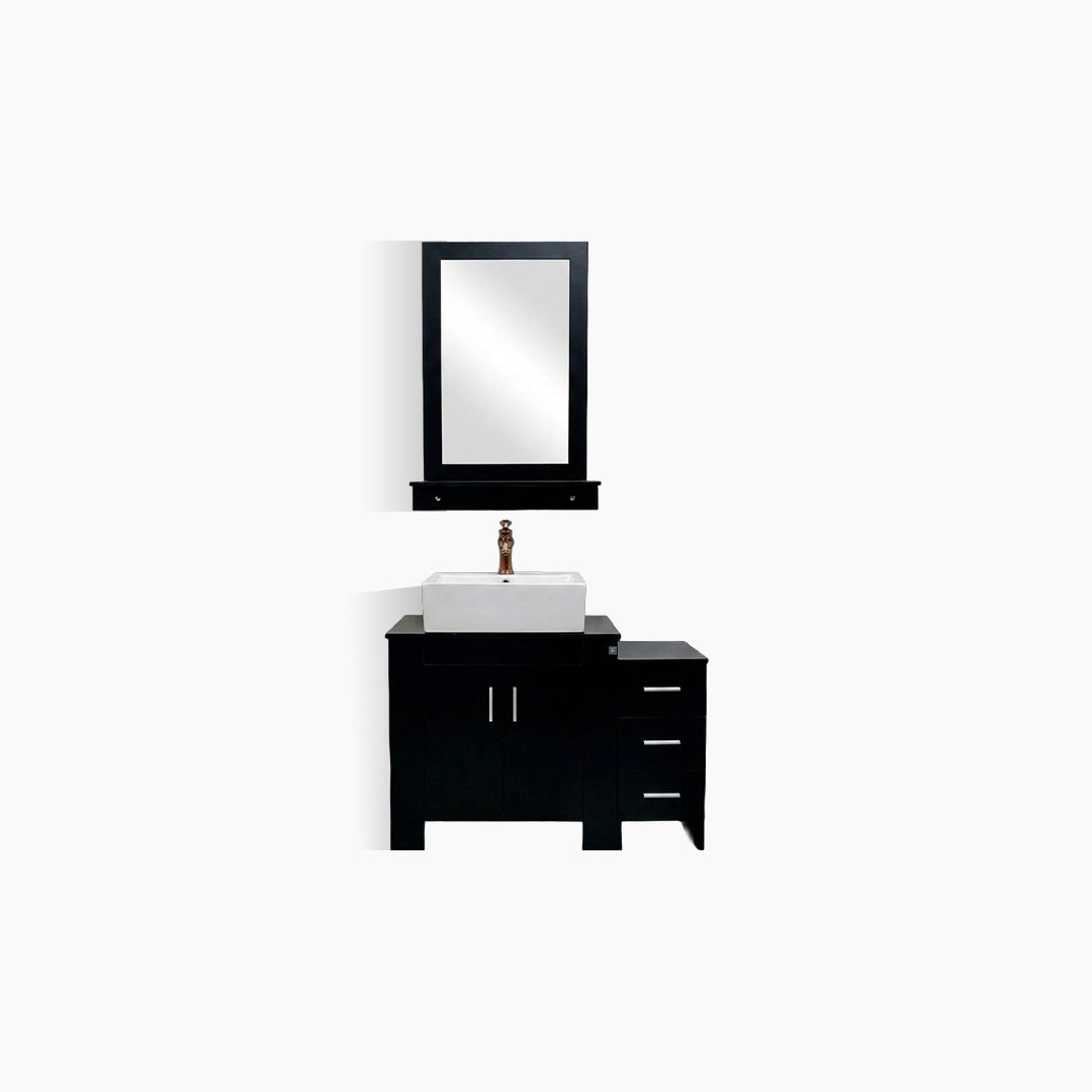 Wastafel Cabinet Europe Enchanting PVC Waterproof N804 (Black / White)