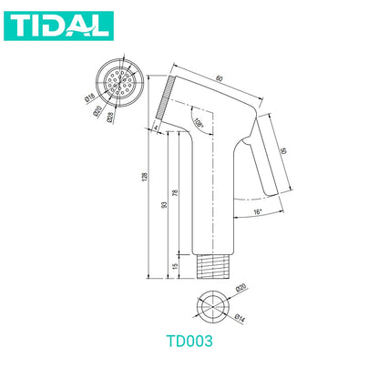 Jet Shower Toilet / Bidet Kloset Tidal TD003 White