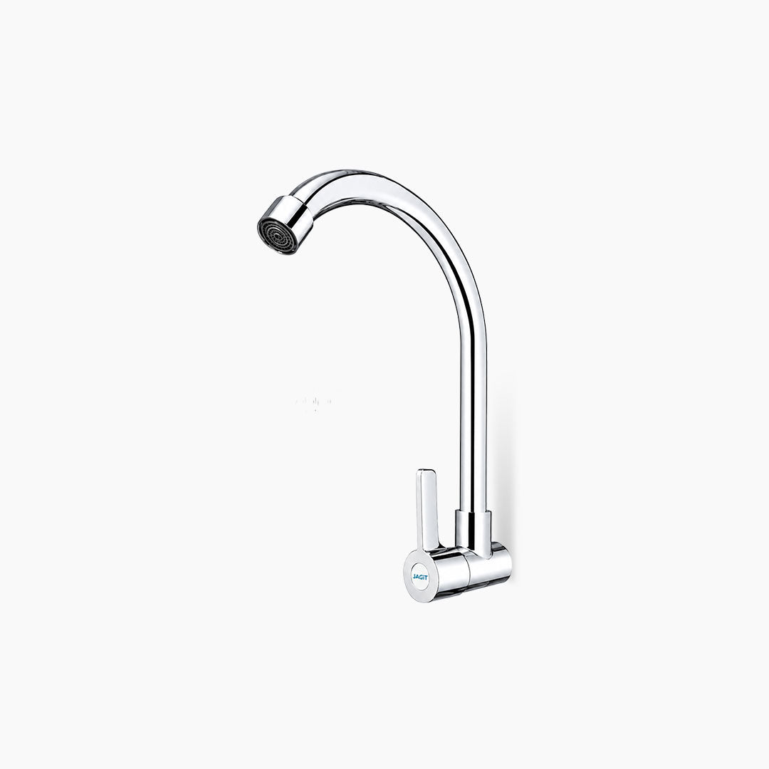 TIDAL Kitchen Faucet / Keran Air Dapur Tembok Angsa Kran Air Dingin Cartridge Kuningan Hitam Black Tidal TD023