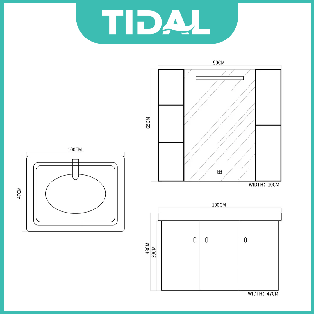 Wastafel Kabinet Set Kamar Mandi TIDAL TD052
