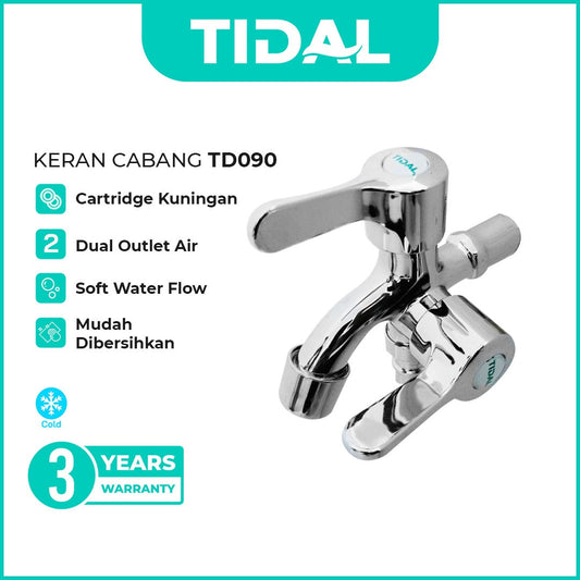 Kran Air Tembok Cabang Mesin Cuci Kuningan Tidal TD090