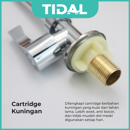 Keran Air Cuci Piring Tanam Dapur Stainless Tidal TD091