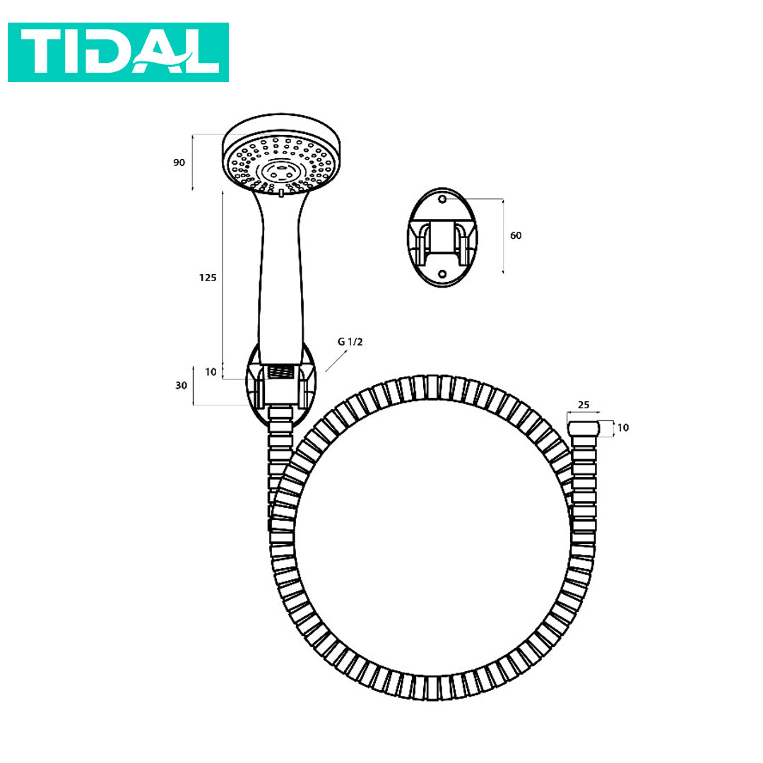 Kepala Shower Hand Mandi Tidal TD093