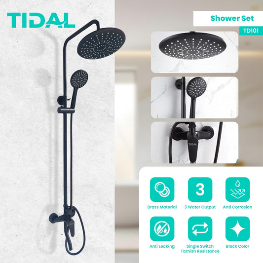 Paket Shower Tiang Set Mandi Lengkap Tidal TD101 Modern Minimalis