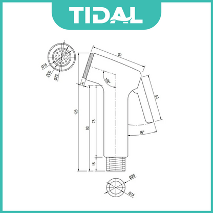 Jet Washer Closet Tidal TD117 - White