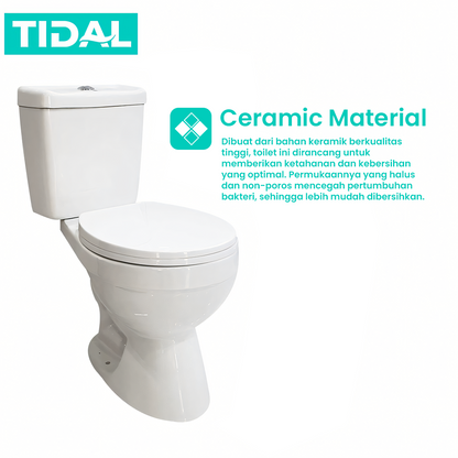 TIDAL Toilet / Kloset Duduk Siphonic Soft Close As 30 TD130