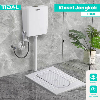 SET Toilet / Kloset Jongkok Tidal TD112/TD131 with Flush