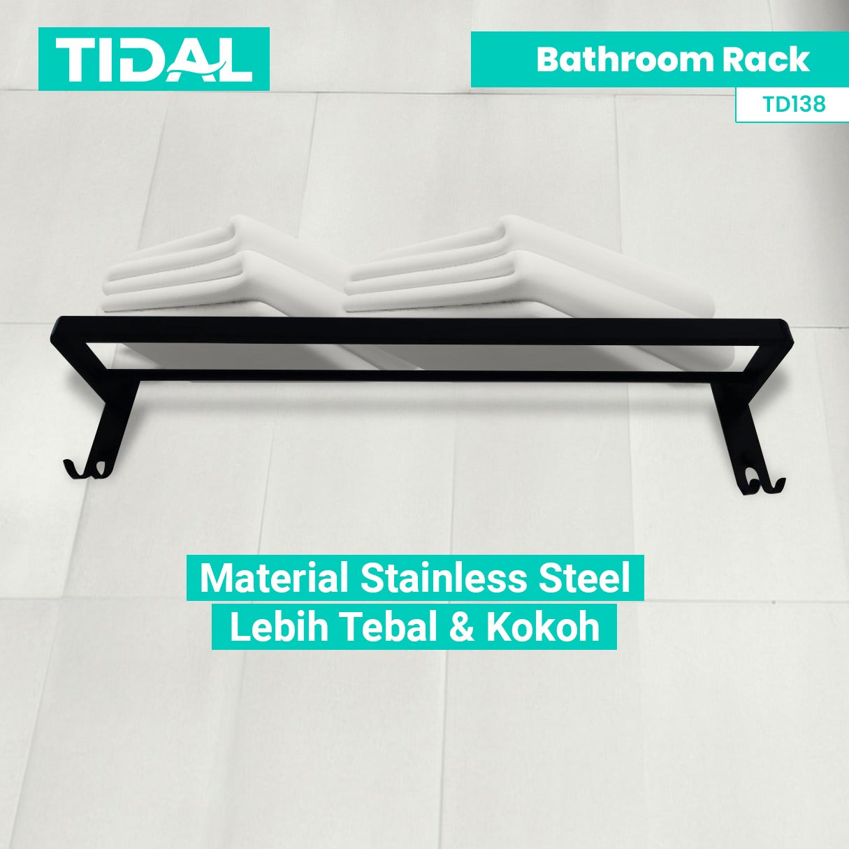 Rak Tempat Handuk Stainless Tidal TD138