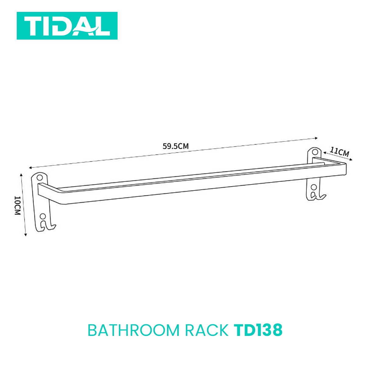 Rak Tempat Handuk Stainless Tidal TD138