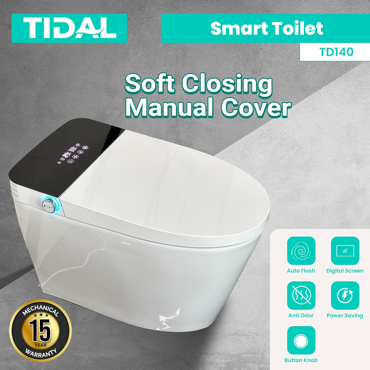 Smart Toilet Kloset Duduk Automatic Tidal TD140