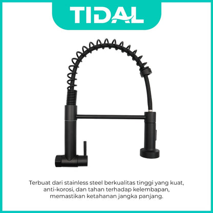 TIDAL Kitchen Faucet / Keran Air Dapur Fleksibel Kran Tembok Dingin Stainless Steel TD148