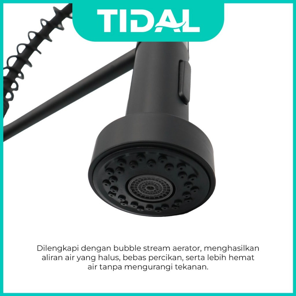 TIDAL Kitchen Faucet / Keran Air Dapur Fleksibel Kran Tembok Dingin Stainless Steel TD148