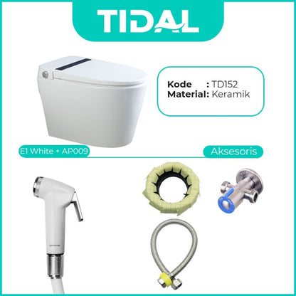 TIDAL Toilet / Kloset Duduk Soft Close Tidal TD152 White