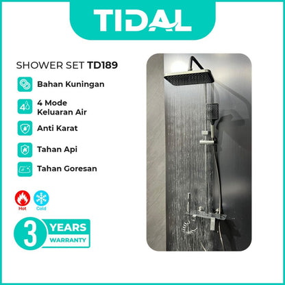 Paket Shower Tiang Set Mandi Lengkap Tidal TD126 & TD189 Modern Minimalis