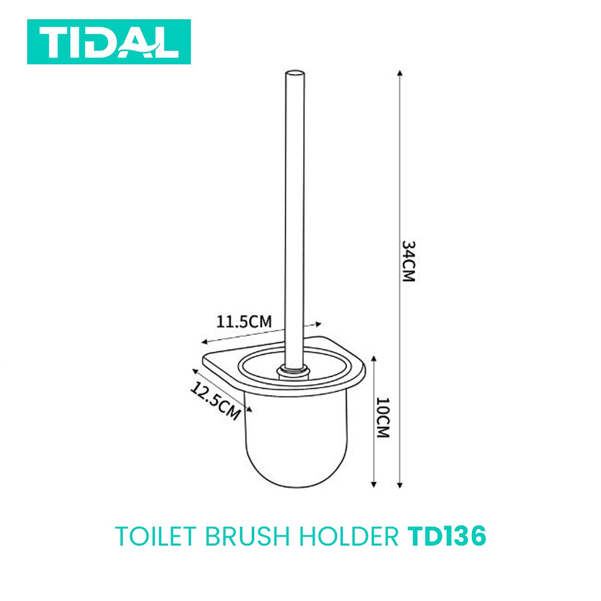 Sikat Toilet / Toilet Brush Stainless Tidal TD136