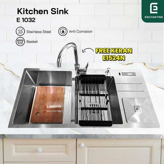 Enchanting Kitchen Sink Bak Tempat Cuci Piring E1032 Anti Karat