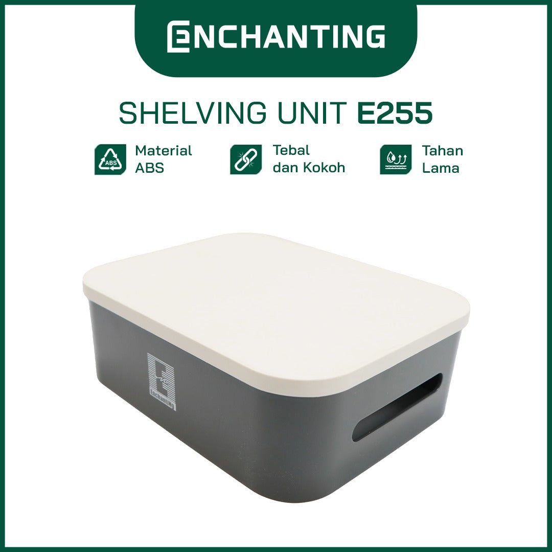 ENCHANTING Shelving Unit / Tempat Penyimpanan Material ABS Minimalis Tebal Kokoh Europe Enchanting E255