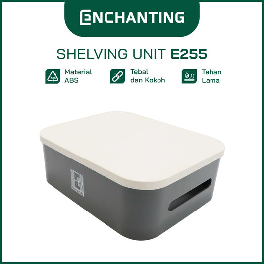ENCHANTING Shelving Unit / Tempat Penyimpanan Material ABS Minimalis Tebal Kokoh Europe Enchanting E255
