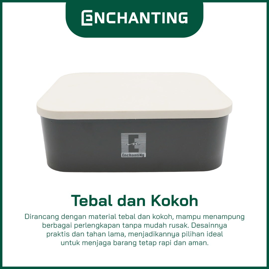 ENCHANTING Shelving Unit / Tempat Penyimpanan Material ABS Minimalis Tebal Kokoh Europe Enchanting E255