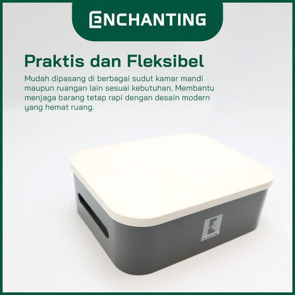 ENCHANTING Shelving Unit / Tempat Penyimpanan Material ABS Minimalis Tebal Kokoh Europe Enchanting E255