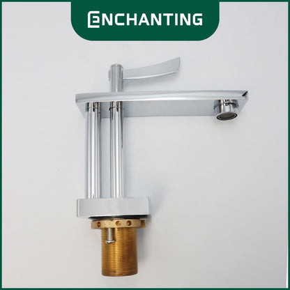 ENCHANTING Keran Air Wastafel Tanam Panas Dingin Chrome Brass Material Kran Air Tinggi E306