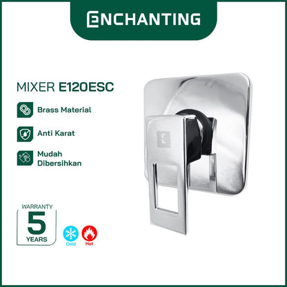 ENCHANTING Kran Shower Mixer / Kran Tembok Air Panas Dingin Brass Material Chrome Plating Kran Air Tinggi E120ESC&nbsp;