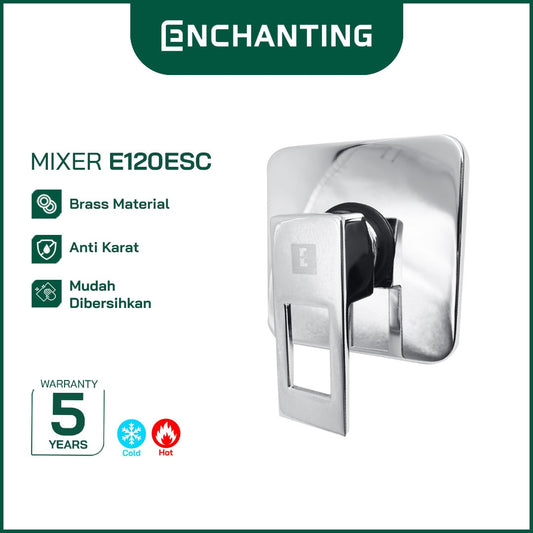 ENCHANTING Kran Shower Mixer / Kran Tembok Air Panas Dingin Brass Material Chrome Plating Kran Air Tinggi E120ESC&nbsp;